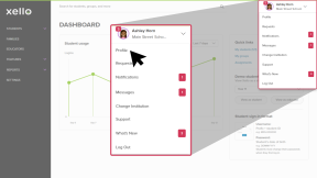 Educator avatar menu open with cursor hovering over Profile